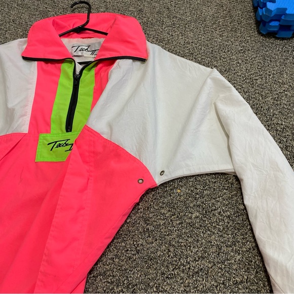 Vintage Windbreaker Jacket Unique Genuine 70s 80s Neon Take II 2 Big Pockets M - Picture 8 of 12